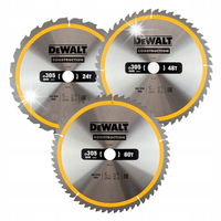 DeWALT ZESTAW 3EL TARCZA PIŁA TARCZOWA DO DREWNA 305MM BUDOWLANA DT1964-QZ