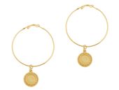 kolczyki koła z grecką monetką (p21/wio/12/1au)