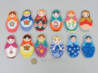magnesy 12szt  matrioszki