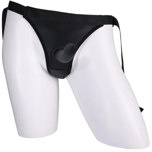 doc johnson harness black - uprząż z silikonowym elementem 18 cm na Arena.pl