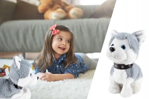 PIESEK Pies Interaktywny SZCZEKA SIADA WĘSZY REAGUJE NA DŹWIĘK na Arena.pl