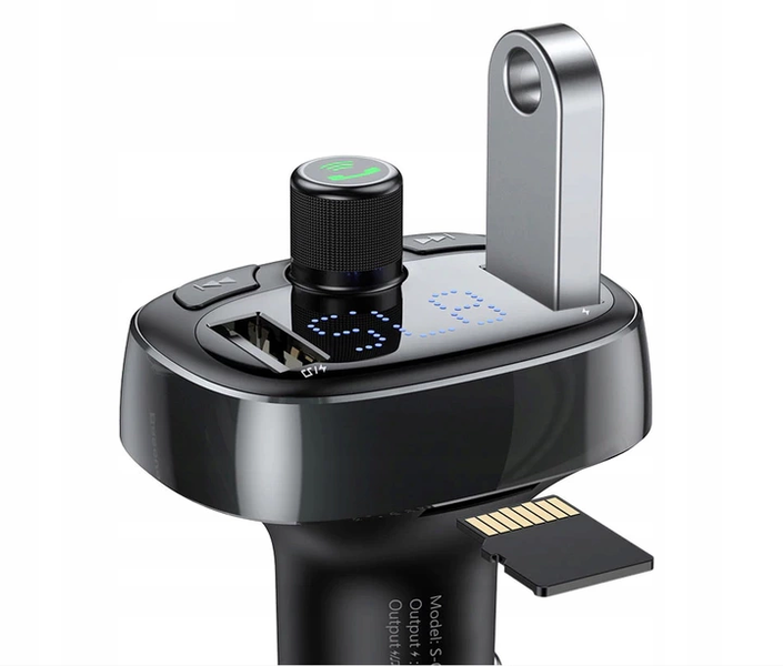 BASEUS TRANSMITER FM BLUETOOTH ŁADOWARKA SAMOCHODOWA MP3 2x USB SD/ TF 3.4A zdjęcie 15