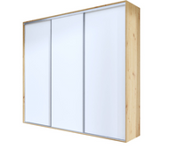 Wysoka Szafa Przesuwna 275cm Artisan + Biały Maxi h-245 cm