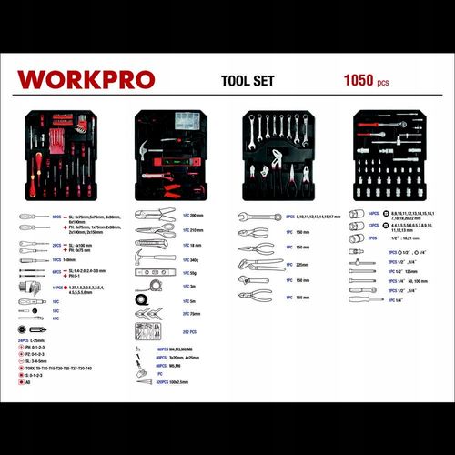 Zestaw narzędzi w walizce aluminiowej 1050 elementów walizka na kółkach na Arena.pl