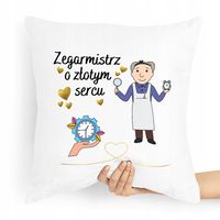 Poduszka Dla Zegarmistrza O Złotym Sercu Prezent Z Nadrukiem Ze Zdjęciem Z