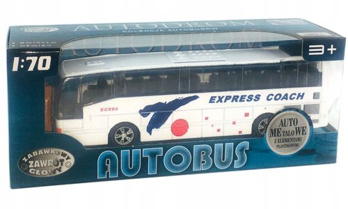 Autobus metalowy z dźwiękami Dromader 718220 czerwony 16cm na Arena.pl