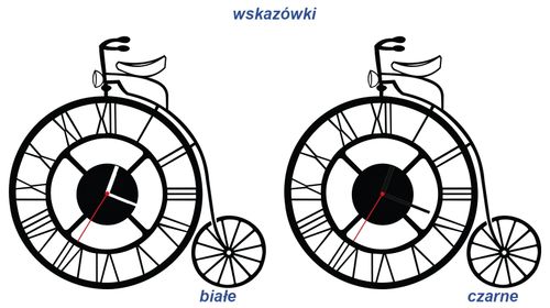 ZEGAR ŚCIENNY ROWER 58cm XXL 115.11 na Arena.pl