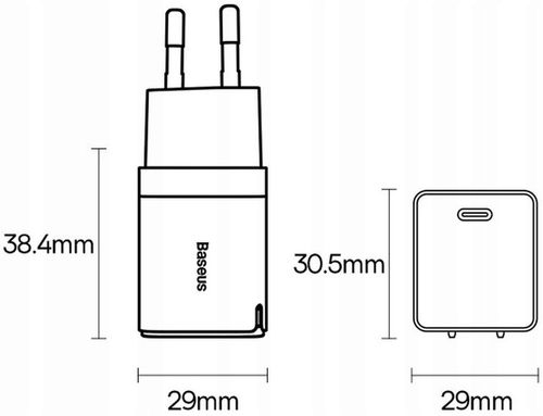 SZYBKA Ładowarka sieciowa zasilacz Baseus GaN3 USB-C typ-C PD 3A 30W na Arena.pl