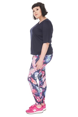LEGGINSY PLUS SIZE FEATHERS COLOR na Arena.pl