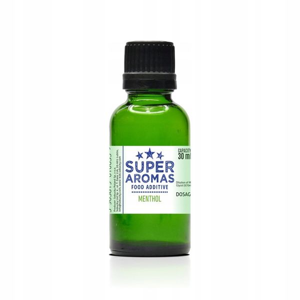SUPER AROMAS dodatek spożywczy MENTHOL 30 ml zdjęcie 1