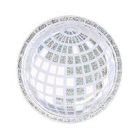 Talerzyki papierowe srebrne Disco kula dyskotekowa 18 cm 6 szt.