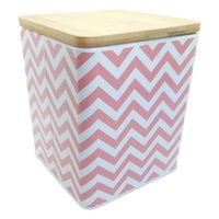 Puszka z bambusową pokrywką na żywność 14x14x16cm