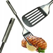 ŁOPATKA SZCZELINOWA ZE STALI NIERDZEWNEJ 32 CM DO SMAŻENIA MIĘSA DO RYB