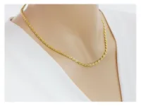 ZŁOTY ŁAŃCUSZEK 585 SZEROKI DIAMENTOWANY 45 CM. PREZENT GRAWER