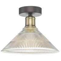 Lampa sufitowa Boyd BOY0175 Dar Lighting na korytarz szklana mosiądz