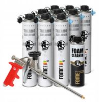 Pianka PUR do ociepleń izolacji 850ml x9 + pistolet+czyścik 500ml Fome Flex