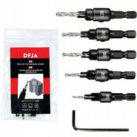 Wiertła do konfirmatów Wysoka Jakość M2 6el konfirmatu drewna zestaw 5-12mm