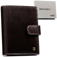 portfel męski elegancki ze skóry naturalnej na zatrzask- rovicky