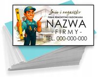 Wizytówki firmowe Foliowane 1000szt wiele wzorów firma remontowa