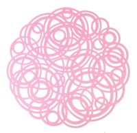 Podkładka filcowa okrągła różowa