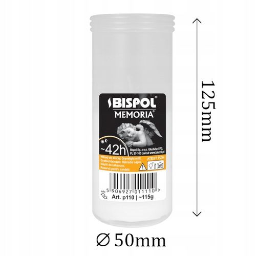 Wkłady do zniczy parafinowe BISPOL P110 42h 30szt na Arena.pl