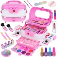 Kuferek Zestaw Kosmetyków do Malowania Makijażu Paznokci dla Dzieci Make Up