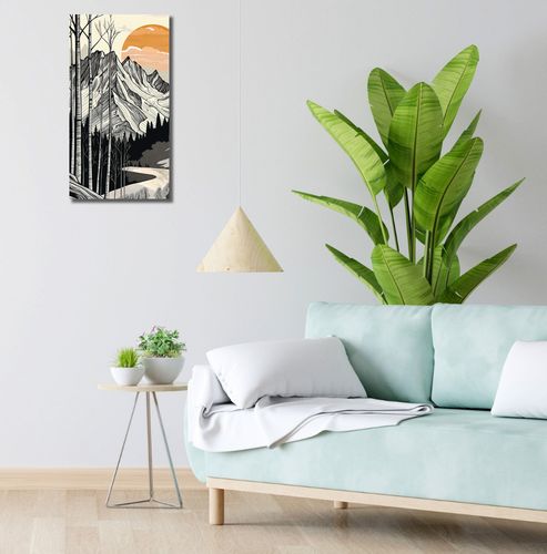 Obraz 30x60cm Drzeworys Górski na Arena.pl