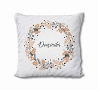 PODUSZKA Z DOWOLNYM IMIENIEM - Złoty wieniec
