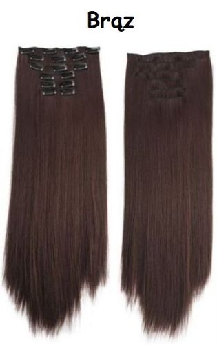 KOLORY różne CLIP IN 6 taśm doczepiane włosy pasemka 60cm jak NATURALNE na Arena.pl