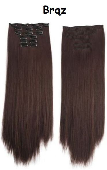 KOLORY różne CLIP IN 6 taśm doczepiane włosy pasemka 60cm jak NATURALNE zdjęcie 3