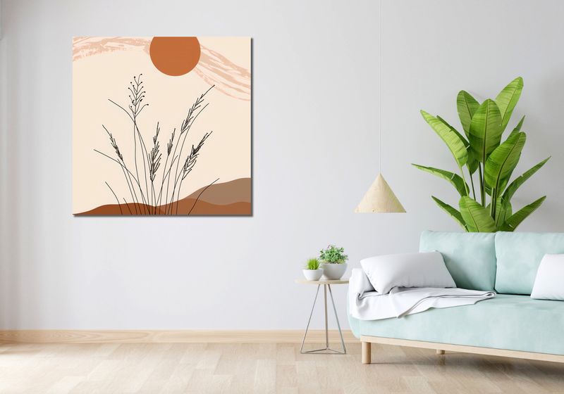 Obraz 100x100cm Złote Źdźbła zdjęcie 2