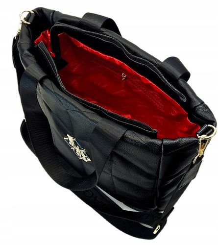 LAURA BIAGGI TORBA TOREBKA SHOPPERKA A4 NA RAMIĘ CZARNA POŁYSK na Arena.pl