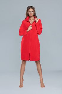 Italian Fashion Szlafrok damski GALA długi rękaw czerwony S