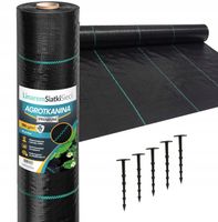 AGROTKANINA 110G 1,1x100m PREMIUM UV 3% AGROWŁÓKNINA CZARNA MATA +