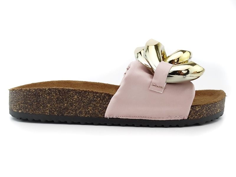 Różowe klapki duży łańcuch 37 zdjęcie 3