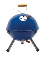 GRILL PIKNIKOWY KULISTY PRZENOŚNY WEGLOWY składany niebieski