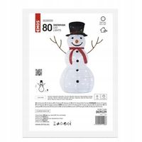 Dekoracje - 30 LED składany bałwanek, 90 cm, zimna biel, IP44 EMOS DCFC29
