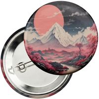 Przypinka z agrafką 59mm - JAPONIA GÓRA PIĘKNE WIDOKI KRAJOBRAZ