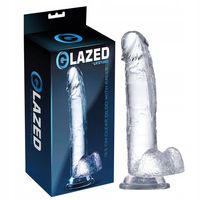 Żelowy penis z jądrami. Odpowiednio twardy.