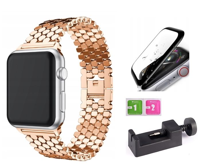 BRANSOLETKA PASEK DO APPLE WATCH 38/40/41/SE SZKŁO zdjęcie 1