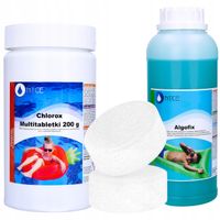 NTCE tabletki multifunkcyjne do basenu 200g 1kg chlor + antyglon 1l