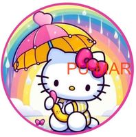 Opłatek na tort HELLO KITTY Kot Kotek Postać Tekst Gratis