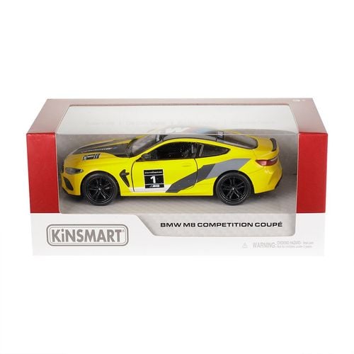 Model 1:38, BMW M8 Competition Coupe, żółty na Arena.pl