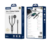 jellico kabel b25 3w1 (apple watch) 3.1a 1.2m czarny