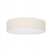 Plafon kremowy ecru duży 50cm abażur tkanina plexi 3xE27 do sypialni