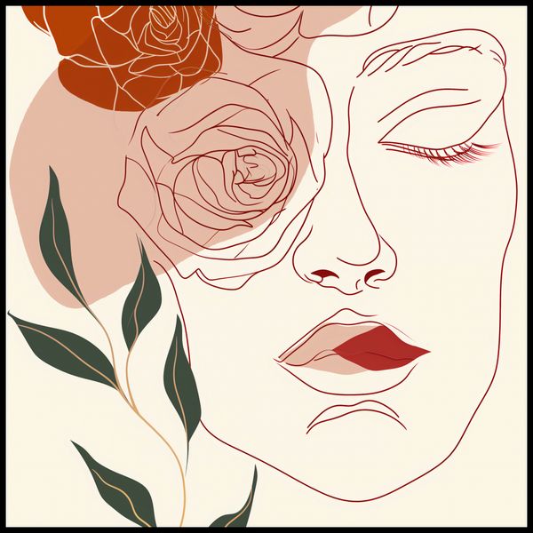 Plakat 90x90cm Beż i Twarz zdjęcie 2