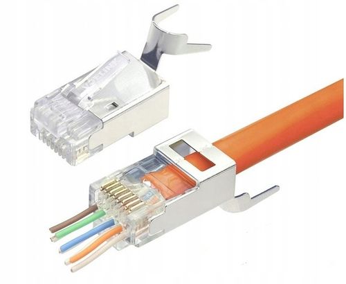 Wtyki RJ45 przelotowy kat 7 FTP pass through 10szt na Arena.pl