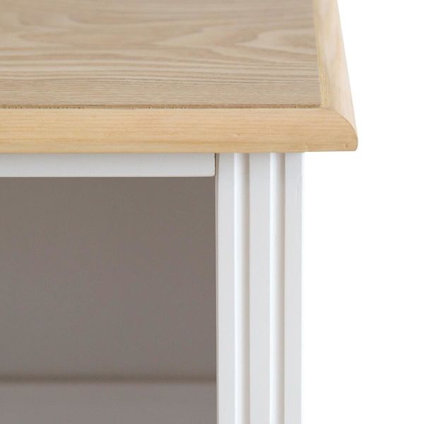 Regał Solen 4 półki, 2 szuflady biały zdjęcie 4