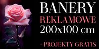BANER REKLAMOWY plandeka oczkowany DRUK 200x100 DOWOLNA GRAFIKA TEKST