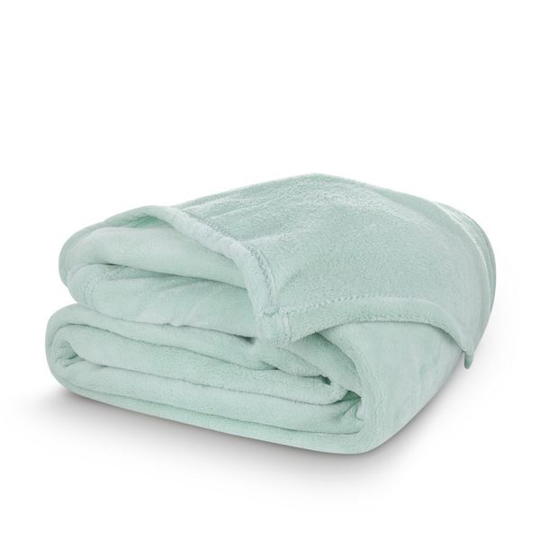 Koc 150x200cm mikrofibra- MIĘTOWY zdjęcie 1